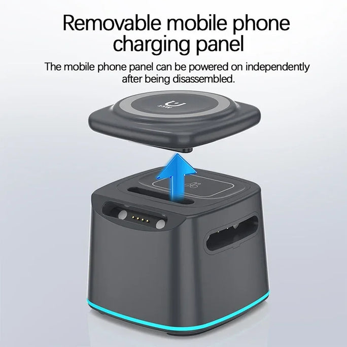 Magnetic Wireless Charger Fodable 3 in 1 15W Fast Charging Dock Station for Apple Watch iPhone 14 13 12 Pro Max Plus Airpods Pro