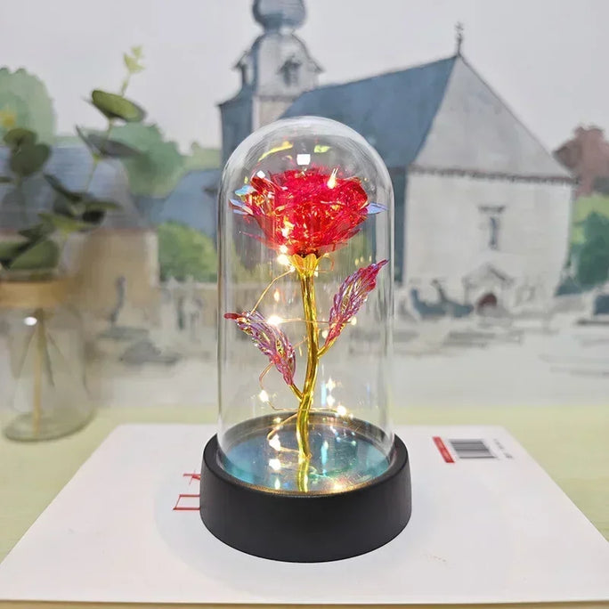 Galaxy Eternal Rose in Glass Dome