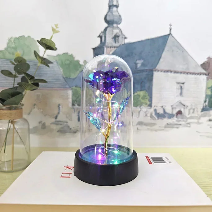 Galaxy Eternal Rose in Glass Dome