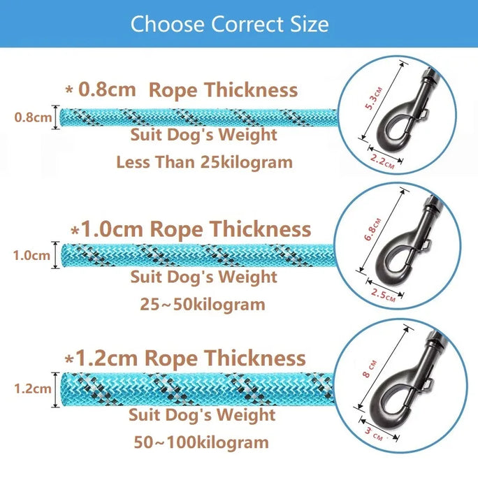 Reflective Dog Leash - Strong & Durable for All Sizes