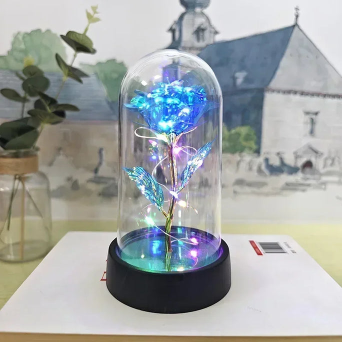 Galaxy Eternal Rose in Glass Dome