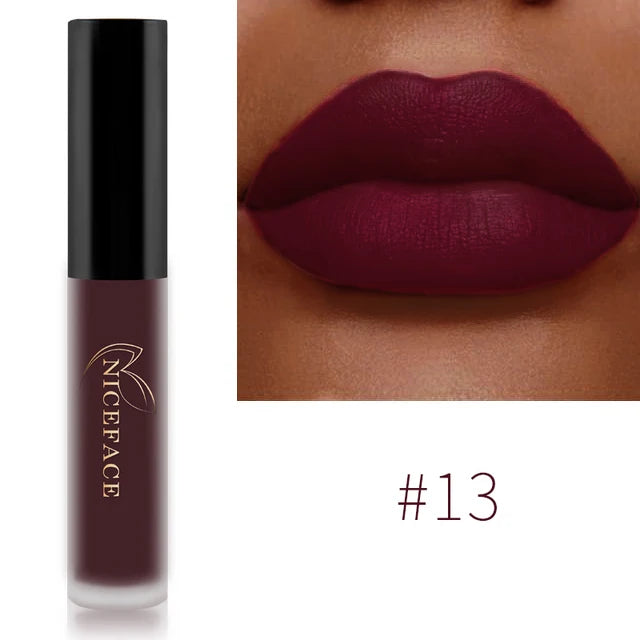 NICEFACE Liquid Matte Lipstick – Velvet Finish & Waterproof Wear