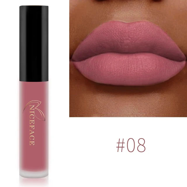 NICEFACE Liquid Matte Lipstick – Velvet Finish & Waterproof Wear