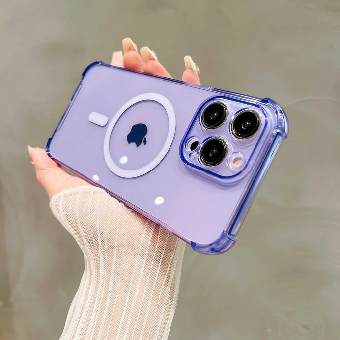 Transparent Magnetic iPhone Case – Magsafe Compatible & Drop Protection