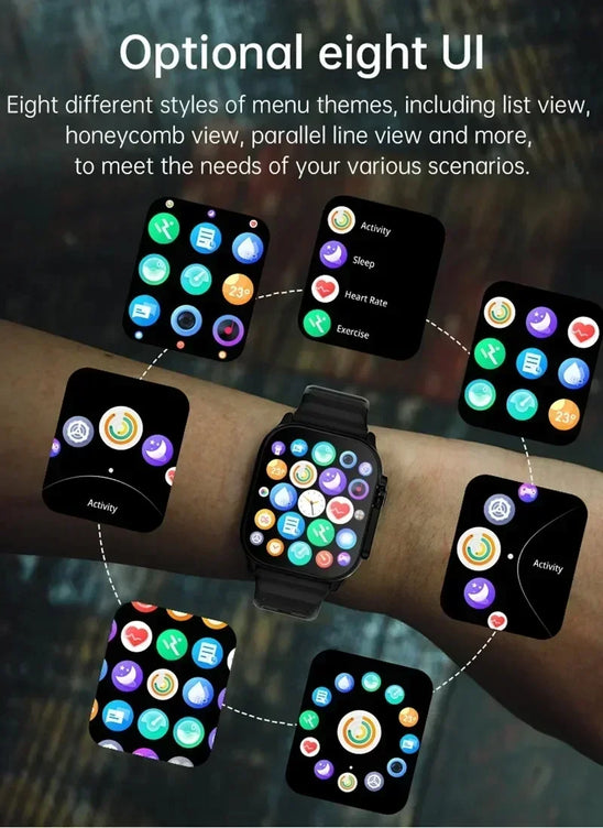 T800 Ultra Smartwatch Men 49mm Series 8 2.3 AMOLED Screen – Bluetooth Calls, Music & Fitness for Android/iOS