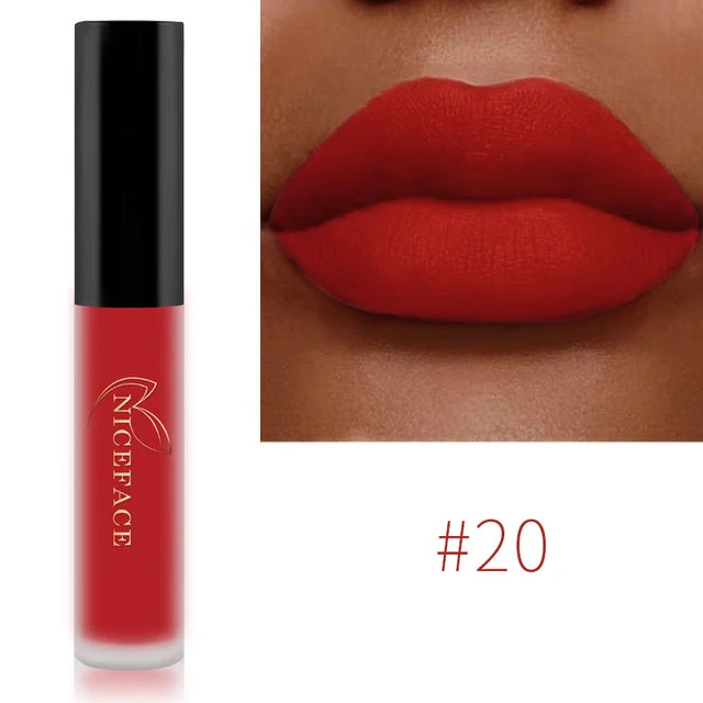 NICEFACE Liquid Matte Lipstick – Velvet Finish & Waterproof Wear