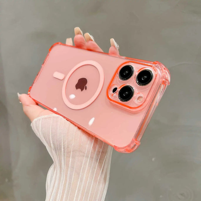 Transparent Magnetic iPhone Case – Magsafe Compatible & Drop Protection