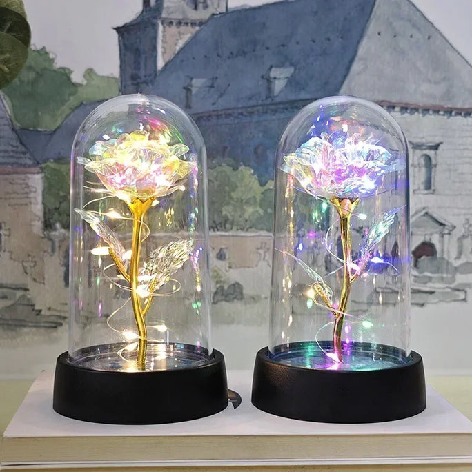 Galaxy Eternal Rose in Glass Dome