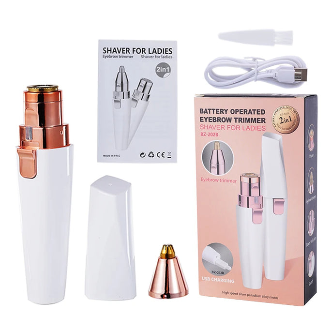 2-in-1 Precision Facial Hair Remover & Eyebrow Trimmer