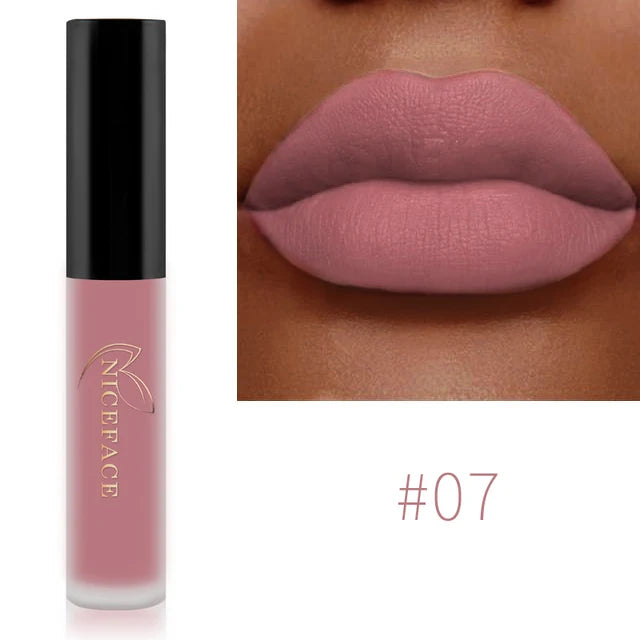 NICEFACE Liquid Matte Lipstick – Velvet Finish & Waterproof Wear