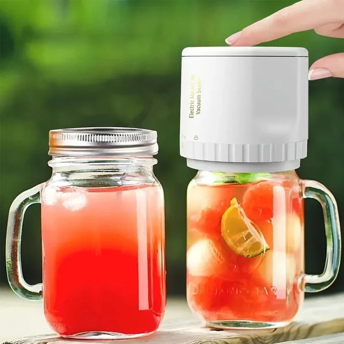 Electric Mason Jar Vacuum Sealer Kit - Cordless & Portable
