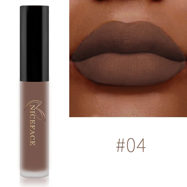 NICEFACE Liquid Matte Lipstick – Velvet Finish & Waterproof Wear