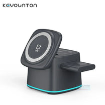 Magnetic Wireless Charger Fodable 3 in 1 15W Fast Charging Dock Station for Apple Watch iPhone 14 13 12 Pro Max Plus Airpods Pro