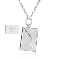 Envelope Pendant Necklace – “Love You” Message Gift for Her