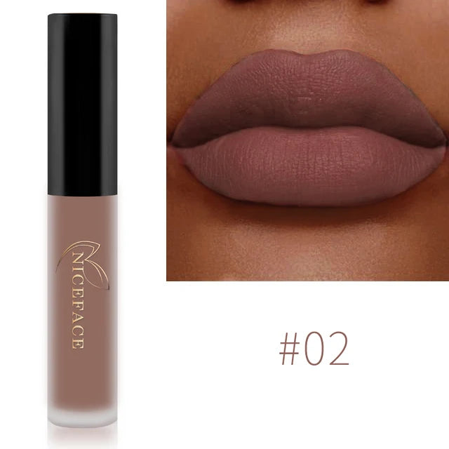 NICEFACE Liquid Matte Lipstick – Velvet Finish & Waterproof Wear
