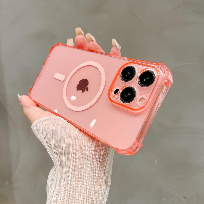 Transparent Magnetic iPhone Case – Magsafe Compatible & Drop Protection