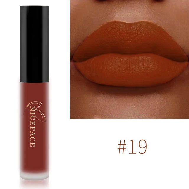 NICEFACE Liquid Matte Lipstick – Velvet Finish & Waterproof Wear