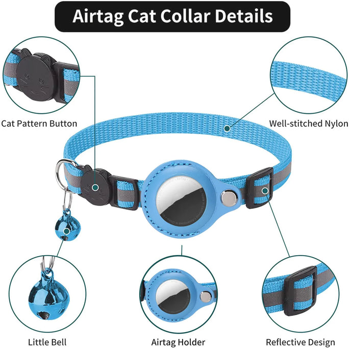 Pet Collar with AirTag Case - Anti-Lost Tracker