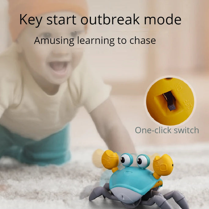Interactive Dancing Crab Toy — Music, Lights & Crawling Fun!